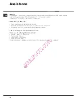 Предварительный просмотр 40 страницы Hotpoint Ariston FK 1041LP.20 /HA S Operating Instructions Manual