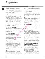 Предварительный просмотр 48 страницы Hotpoint Ariston FK 1041LP.20 /HA S Operating Instructions Manual