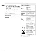 Предварительный просмотр 6 страницы Hotpoint Ariston FK 61.1 X/HA Operating Instructions Manual