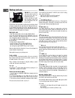 Предварительный просмотр 22 страницы Hotpoint Ariston FK 61 (AN)/HA S Operating Instructions Manual