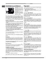 Предварительный просмотр 46 страницы Hotpoint Ariston FK 61 (AN)/HA S Operating Instructions Manual