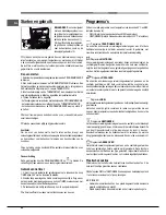 Предварительный просмотр 52 страницы Hotpoint Ariston FK 61 (AN)/HA S Operating Instructions Manual