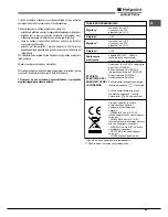 Предварительный просмотр 69 страницы Hotpoint Ariston FK 61 (AN)/HA S Operating Instructions Manual