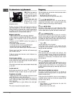 Предварительный просмотр 70 страницы Hotpoint Ariston FK 61 (AN)/HA S Operating Instructions Manual