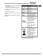 Предварительный просмотр 75 страницы Hotpoint Ariston FK 61 (AN)/HA S Operating Instructions Manual