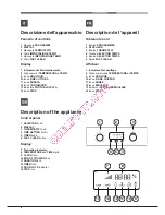 Предварительный просмотр 8 страницы Hotpoint Ariston FK 89P /HA S Operating Instructions Manual