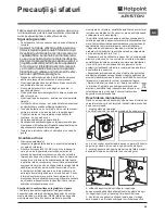 Preview for 41 page of Hotpoint Ariston FMD 722 Instructions For Use Manual