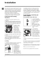 Preview for 2 page of Hotpoint Ariston FMG 723 Instructions For Use Manual