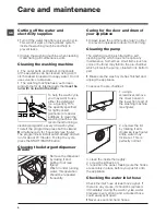 Preview for 4 page of Hotpoint Ariston FMG 723 Instructions For Use Manual