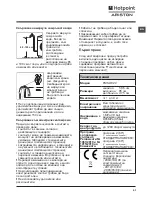 Preview for 27 page of Hotpoint Ariston FMSD 822 Instructions For Use Manual