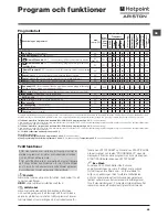 Preview for 45 page of Hotpoint Ariston FMSD 822 Instructions For Use Manual