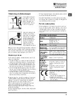 Preview for 63 page of Hotpoint Ariston FMSD 822 Instructions For Use Manual