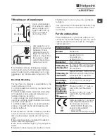 Preview for 75 page of Hotpoint Ariston FMSD 822 Instructions For Use Manual