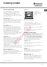 Preview for 19 page of Hotpoint Ariston FQ 103 GP.1 F/HA Operating Instructions Manual