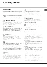 Предварительный просмотр 17 страницы Hotpoint Ariston FQ 61 GP.1 /HA Operating Instructions Manual