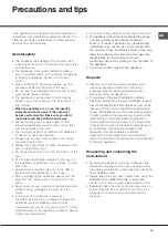 Предварительный просмотр 19 страницы Hotpoint Ariston FQ 61 GP.1 /HA Operating Instructions Manual