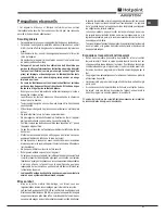 Предварительный просмотр 31 страницы Hotpoint Ariston FT 820.1 (AN) /HA S Operating Instructions Manual