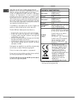 Предварительный просмотр 14 страницы Hotpoint Ariston FT 95V C.1/HA S Operating Instructions Manual