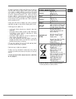 Предварительный просмотр 57 страницы Hotpoint Ariston FT 95V C.1/HA S Operating Instructions Manual