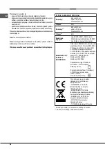 Предварительный просмотр 54 страницы Hotpoint Ariston FT 95VC.1 AN Operating Instructions Manual