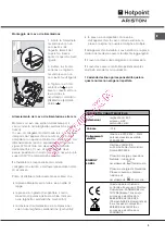 Предварительный просмотр 3 страницы Hotpoint Ariston FT850GP.1 IX/Y/HA Operating Instructions Manual