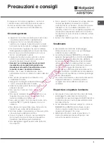 Предварительный просмотр 9 страницы Hotpoint Ariston FT850GP.1 IX/Y/HA Operating Instructions Manual