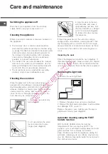 Предварительный просмотр 22 страницы Hotpoint Ariston FT850GP.1 IX/Y/HA Operating Instructions Manual