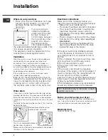 Preview for 2 page of Hotpoint Ariston FTCF 87B Instruction Booklet