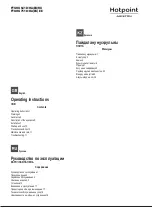 Hotpoint Ariston FTGHG 641 D D/HABK Operating Instructions Manual preview