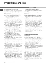 Предварительный просмотр 10 страницы Hotpoint Ariston FZ 1031 GP.1 IX NE Operating Instructions Manual