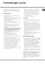 Предварительный просмотр 49 страницы Hotpoint Ariston FZ 1031 GP.1 IX NE Operating Instructions Manual