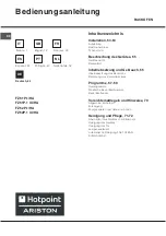 Preview for 62 page of Hotpoint Ariston FZ61P.1 IX/HA Operating Instructions Manual