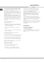 Preview for 72 page of Hotpoint Ariston FZ61P.1 IX/HA Operating Instructions Manual