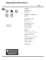 Предварительный просмотр 16 страницы Hotpoint Ariston H 101.1 IX/HA Operating Instructions Manual