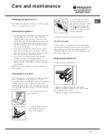 Предварительный просмотр 29 страницы Hotpoint Ariston H 101.1 IX/HA Operating Instructions Manual