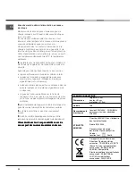 Предварительный просмотр 34 страницы Hotpoint Ariston H 101.1 IX/HA Operating Instructions Manual