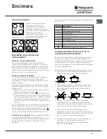 Предварительный просмотр 57 страницы Hotpoint Ariston H 101.1 IX/HA Operating Instructions Manual