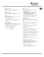 Предварительный просмотр 69 страницы Hotpoint Ariston H 101.1 IX/HA Operating Instructions Manual