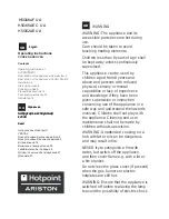 Предварительный просмотр 1 страницы Hotpoint Ariston H5G62AE UA Operation Instruction Manual