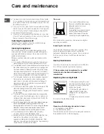 Предварительный просмотр 14 страницы Hotpoint Ariston H5G62AE UA Operation Instruction Manual