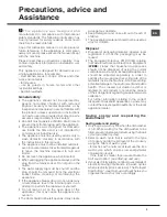 Preview for 3 page of Hotpoint Ariston HDB 4B116 Operating Instructions Manual