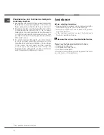 Preview for 4 page of Hotpoint Ariston HDB 4B116 Operating Instructions Manual