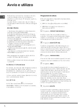 Preview for 16 page of Hotpoint Ariston HH 50 /HA Operating Instructions Manual