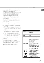 Preview for 25 page of Hotpoint Ariston HH 50 /HA Operating Instructions Manual