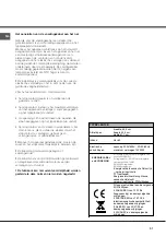 Preview for 61 page of Hotpoint Ariston HH 50 /HA Operating Instructions Manual