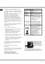 Preview for 79 page of Hotpoint Ariston HH 50 /HA Operating Instructions Manual