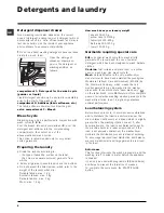 Preview for 8 page of Hotpoint Ariston Hotpoint Instructions For Use Manual