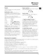 Preview for 17 page of Hotpoint Ariston Hotpoint Instructions For Use Manual