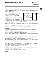 Preview for 19 page of Hotpoint Ariston Hotpoint Instructions For Use Manual