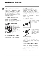 Preview for 22 page of Hotpoint Ariston Hotpoint Instructions For Use Manual